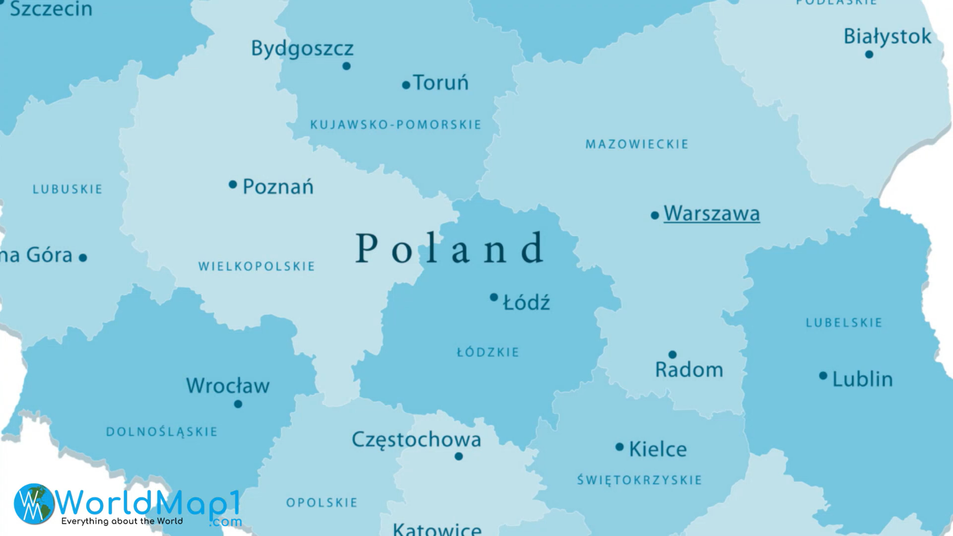 Polonya Bölgesel Haritası